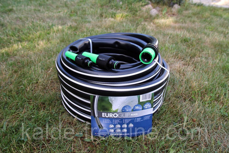 Шланг садовий Tecnotubi Euro Guip Black для поливу діаметр 1/2 дюйма, довжина 25 м (EGB 1/2 25) Харків - фото 5