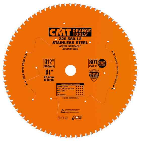 Пиляльний диск по нержавіючій сталі CMT 305x25.4x80z K2.2/1.8 (226.580.12) Одесса