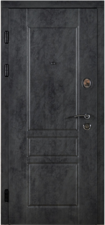 Двері вхідні Наші Двері РУБЕЖ Б-323 Оксид темний / Оксид білий 960х2050 мм Київ