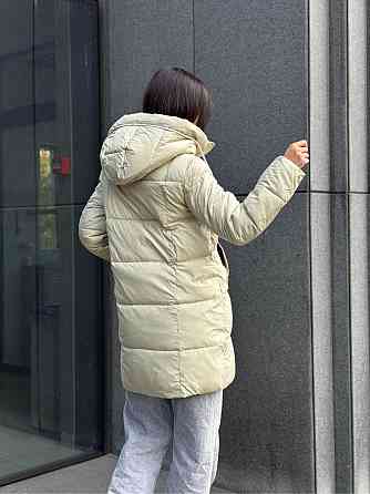 Жіноча тепла стильна куртка плащівка Оливковий, 46 Одеса