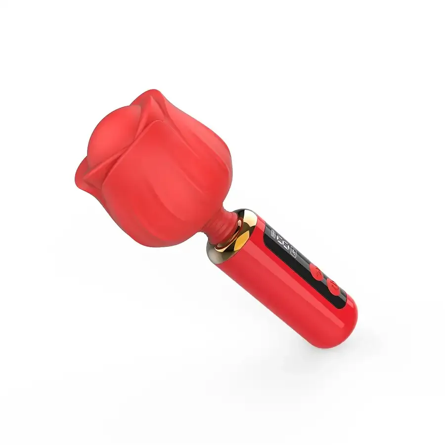 Вібромасажер Loviss Rose Mini Massage Wand Vibrator, головка у вигляді троянди, 9 режимів Львів - фото 5