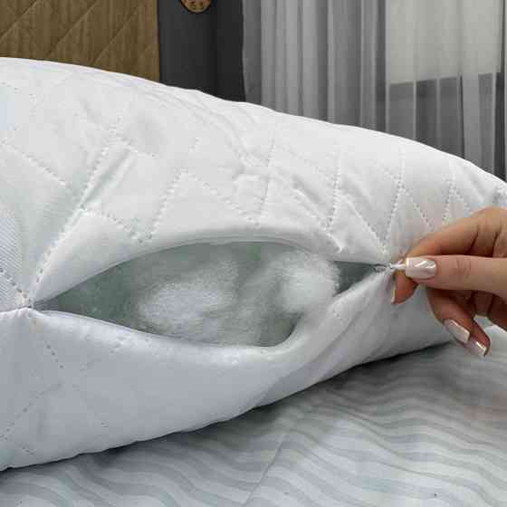 Подушка для сну гіпоалергенна Decorator Ultra Sonic 70x70х20 см, колір білий (84-095) Київ