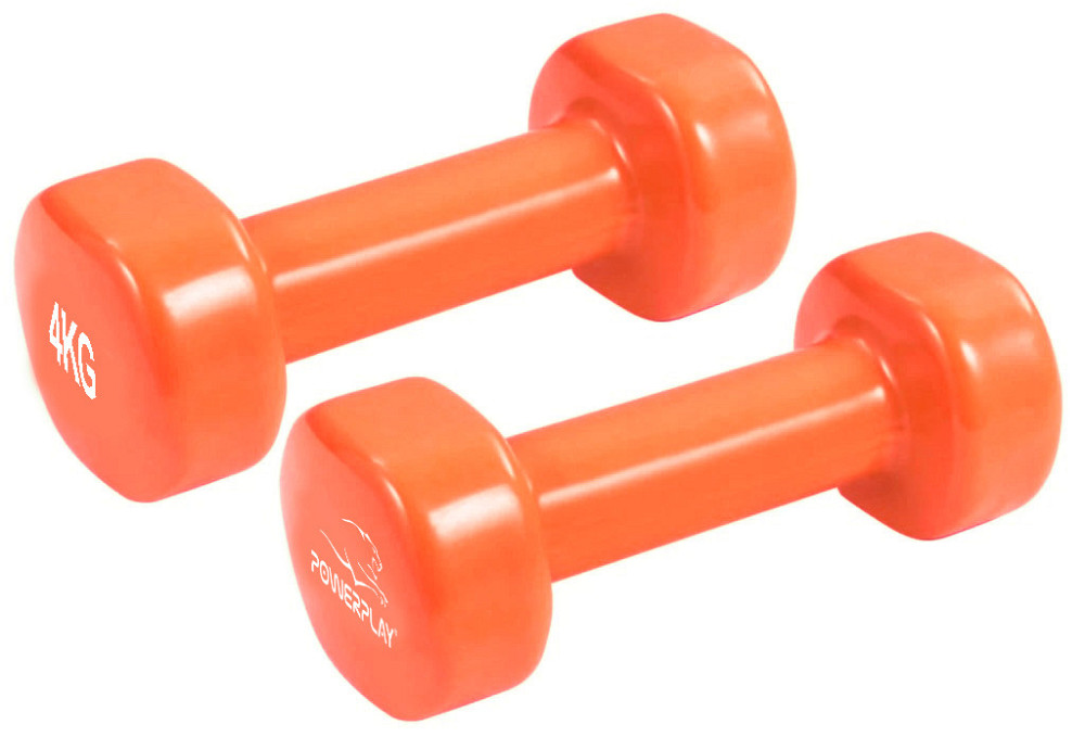 Гантелі вінілові PowerPlay 4125 Achilles 2*4 кг. Помаранчеві (пара - 2шт.) Кам'янське - фото 7