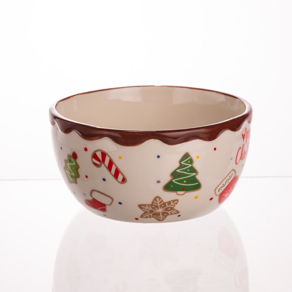 Yiwu Тарілка супова порцелянова новорічна Ø15 (см) Merry Christmas 800 мл CR-1-44 Коломыя - изображение 4