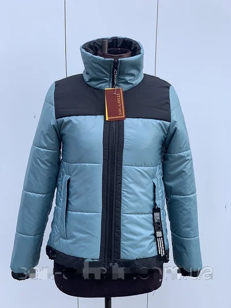 Женская стильная демисезонная куртка двухцветная.  Курточка весна-осень 42-54р Киев - изображение 5