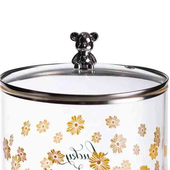 Лимонадница с краном на деревянной подставке 3.6 л стеклянная лимонадница диспенсер для напитков HP-34-17 Киев