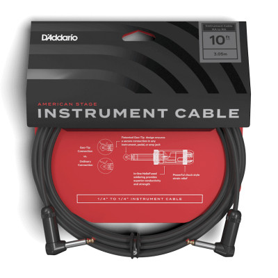 Інструментальний кабель D'Addario American Stage, Right-to-Right 3m (PW-AMSGRR-10) Вінниця - фото 1