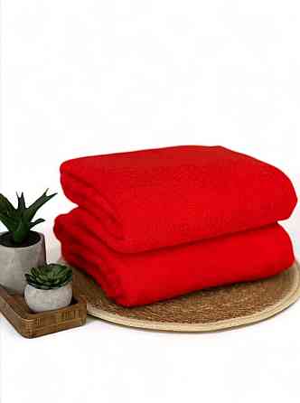 Махровое полотенце Ideal Textile 90х160 см однотонное в асорт. (56860798) Красный Черновцы