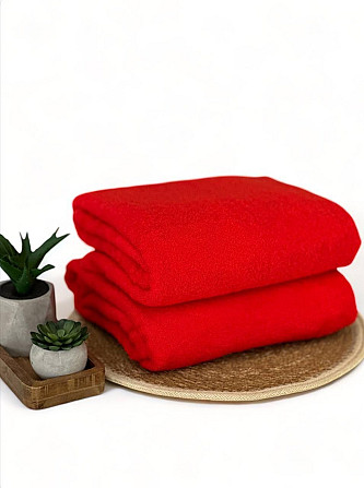 Махровий рушник Ideal Textile 90х160 см однотонний в асорт. (56860798) Червоний Чернівці - фото 1