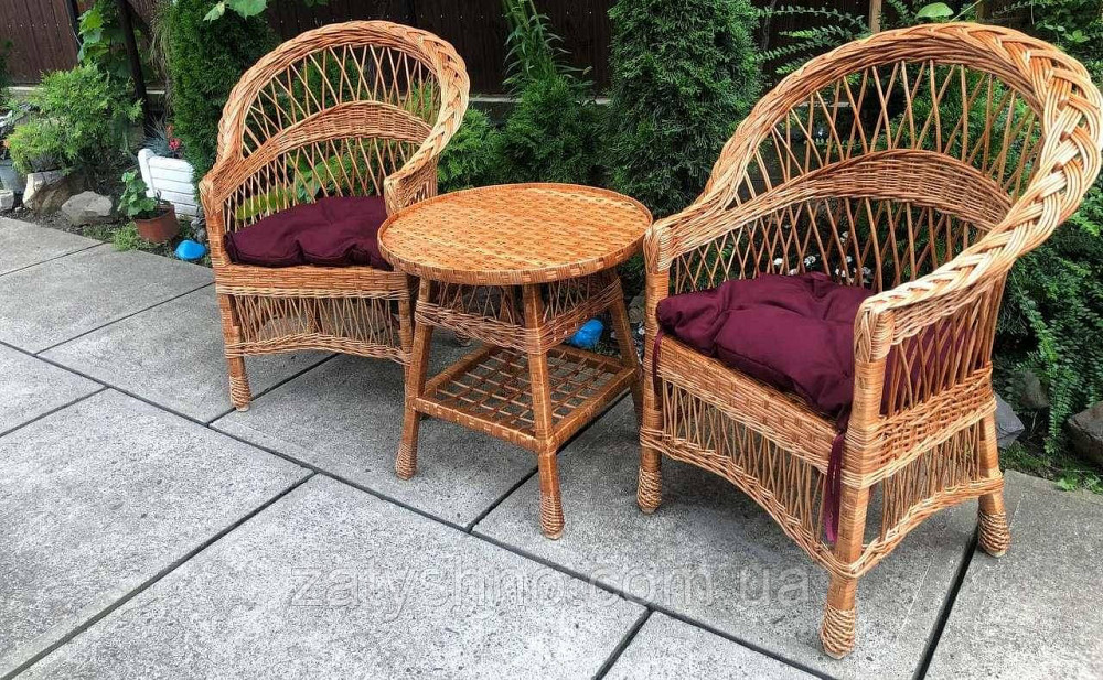 Плетеная мебель на балкон с подушками Киев - изображение 7