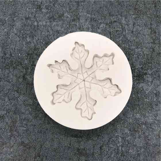 Молд Снежинка новогодний 72 мм серый Киев