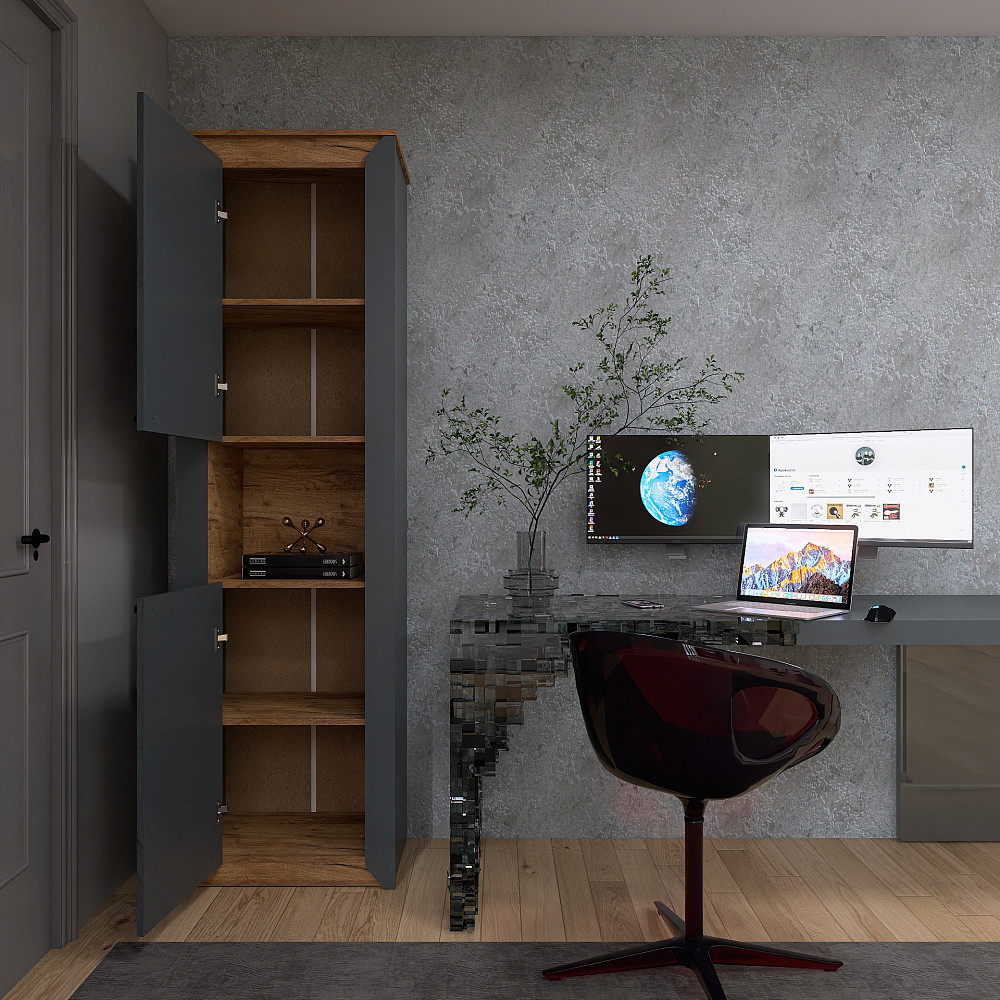 Пенал открытий Эверест Нордик-600 Графит + Дуб крафт золотой (DTM-5534) Львов - изображение 4