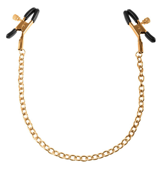 Зажимы для сосков - FFS Gold Chain Nipple Clamps Sex Aura Киев - изображение 2
