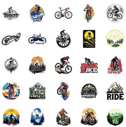 Набір вінілових наліпок з велосипедною тематикою – 50 шт Київ