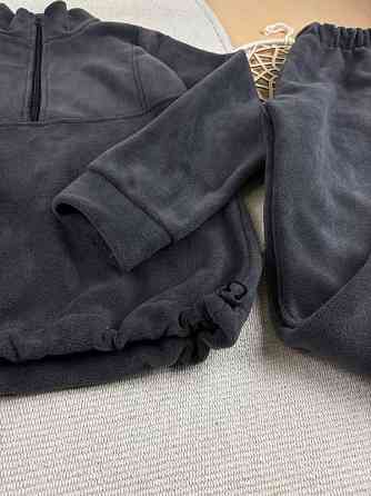 Жіночий теплий костюм тедді з полар флісу(толстовка+штани)Графіт Кам'янець-Подільський