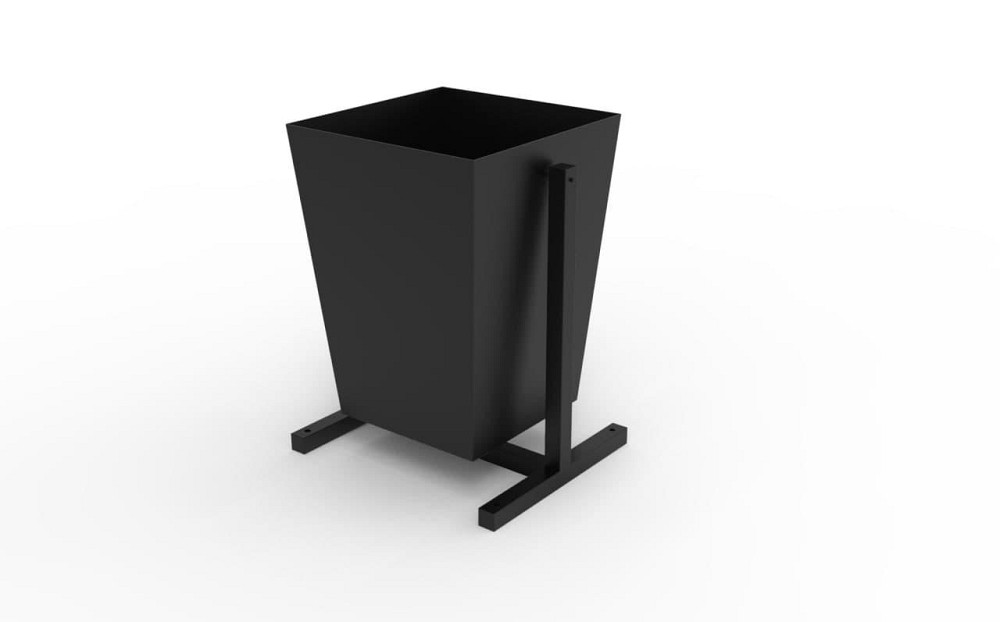 Урна для мусора мусорка уличная квадратная стационарная 17л С Черный, Поворотный, Урна Харьков - изображение 2