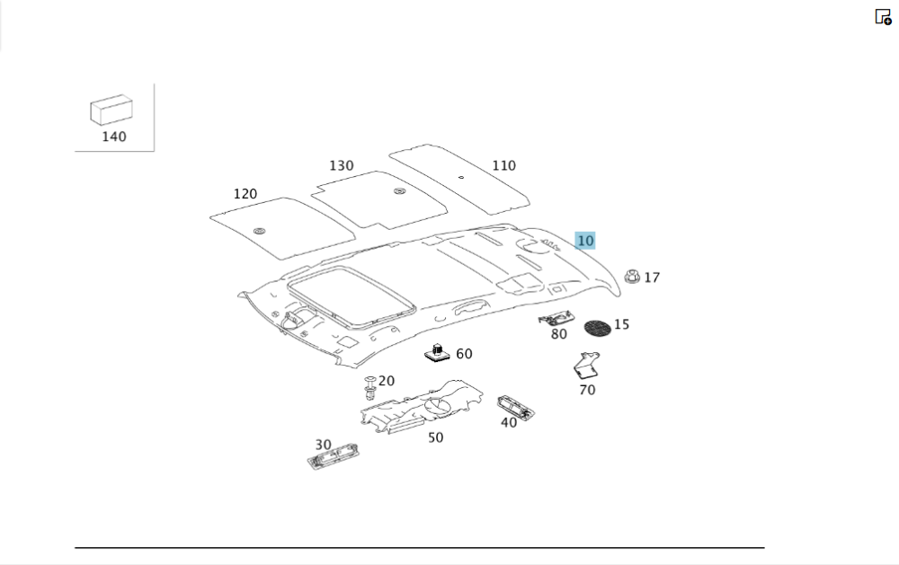 Mercedes-Benz  A1646901350 8K57 Бежева обшивка стелі під люк GL X164 Одеса - фото 6