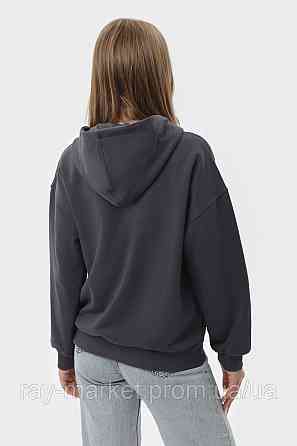 Худі на блискавці жіночече базове RAY PREMIUM LOOSE темно-сіре(U0409W-Dark Grey) Київ