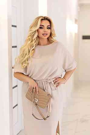 Летнее платье с поясом Fanta 50-52, Бежевый Киев