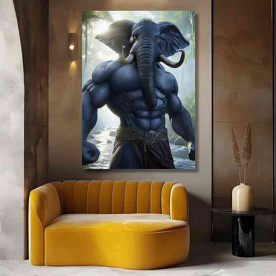 Картина Холсті в спортзал  Слон  KLM_13 70х100 см Киев
