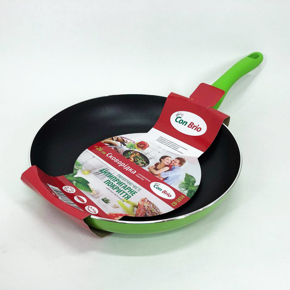 Практичная сковородка Con Brio CB-2614 26 см, Сковорода с алюминиевым корпусом, Идеальная сковорода CG-38 Львов - изображение 1