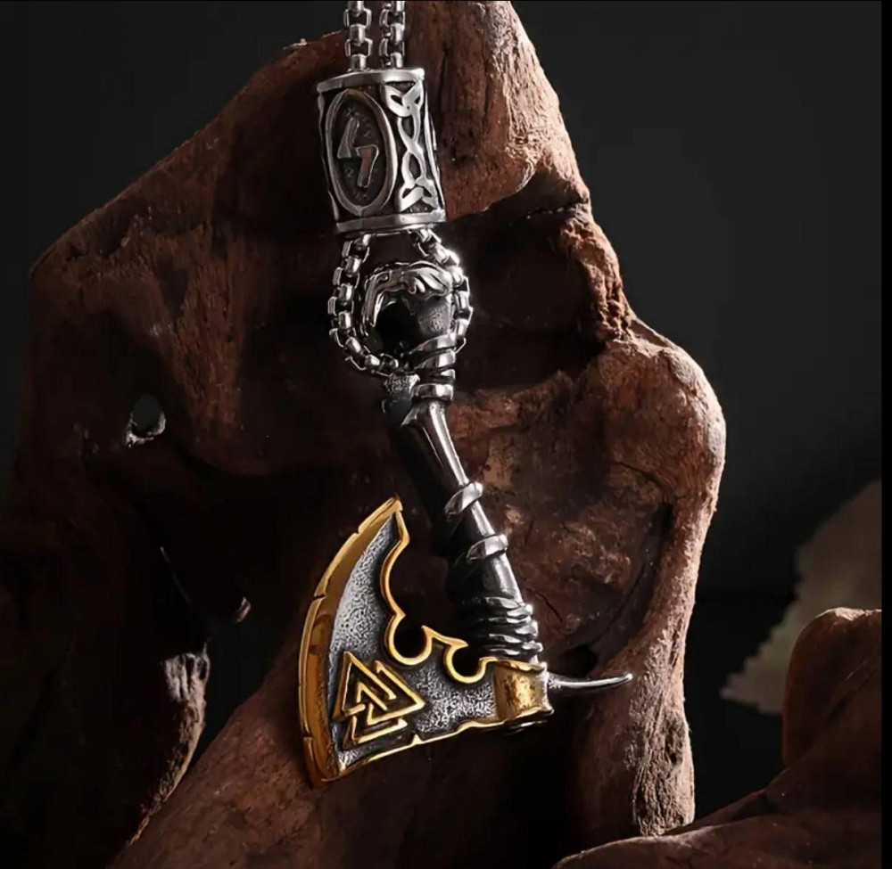 Підвіска сокира з руною Валькнут – скандинавський амулет Київ - фото 5