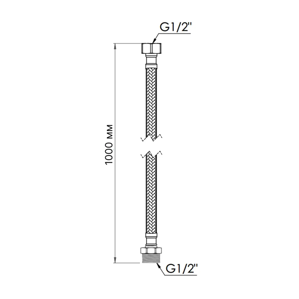 Шланг для воды Thermo Alliance Standart 100 см NYLON 1/2