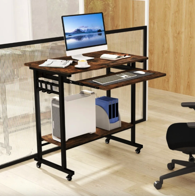 Комп'ютерний стіл Costway Otto з висувною підставкою для клавіатури Киев - изображение 5