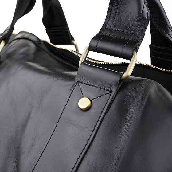 Сумка дорожня чоловіча шкіряна Vintage 14894 Чорна Київ