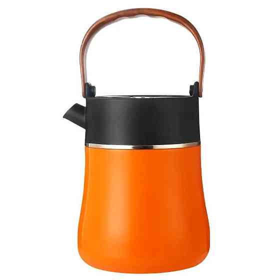 Термос-чайник с датчиком температуры 700 мл, оранжевый Киев