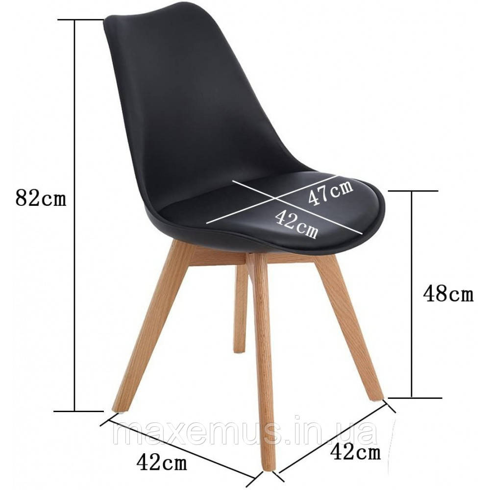 Кресло кухонное для дома и кафе бонро B4 8 7 обеденный стул со спинкой современный стул для кухни черный Мостиська - фото 2