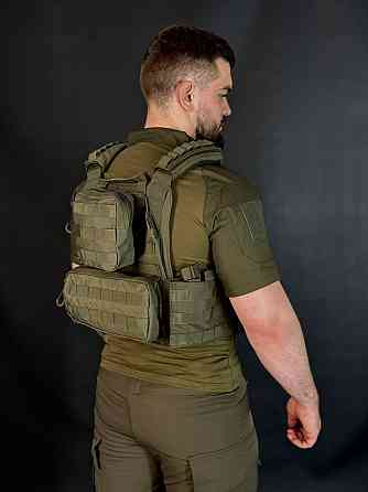 Плитоноска олива yakeda зі швидким скиданням штурмова чоловіча плитоноска з 9 сумками   WAR Львів