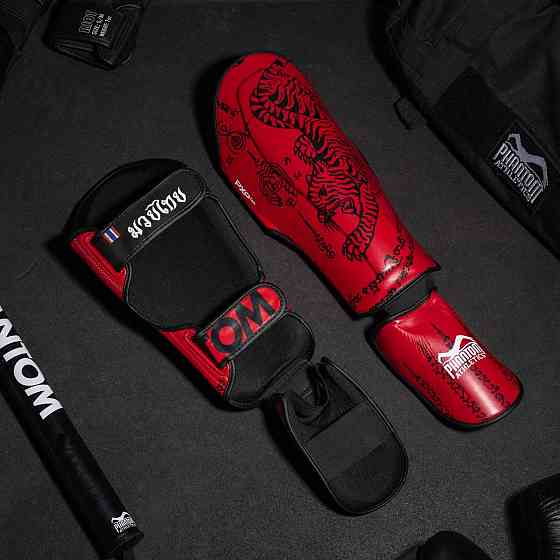 Захист гомілки та стопи Phantom Muay Thai Red S/M Кам'янське