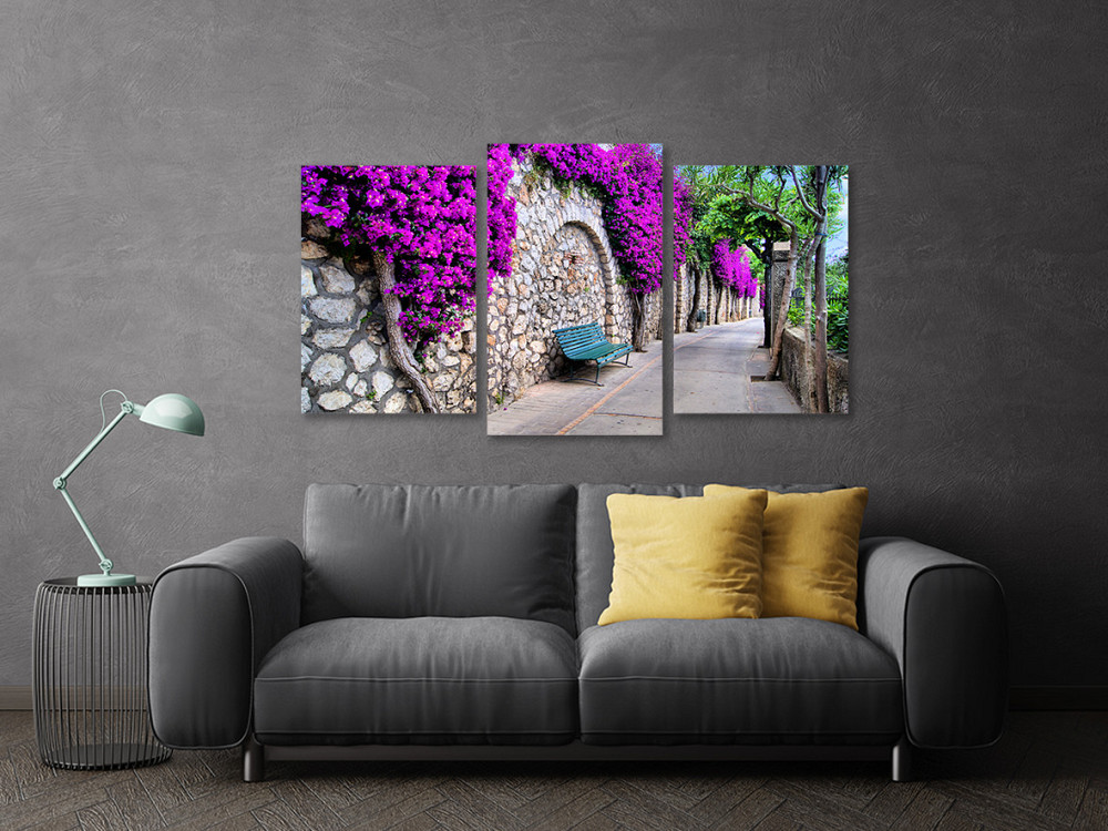 Модульная картина в гостиную / спальню Місто в квітах Art-621_3 70x130 см Киев - изображение 3