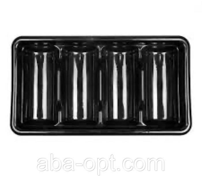 Лоток для хранения столовых приборов четырехсекционный 51 х 28 х 9 см Блэк (шт).Aba-Opt Одесса - изображение 1