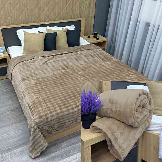 Плед-покривало 200х230 см (+-5см) "Soft Night" Бежевий (87-213) Київ