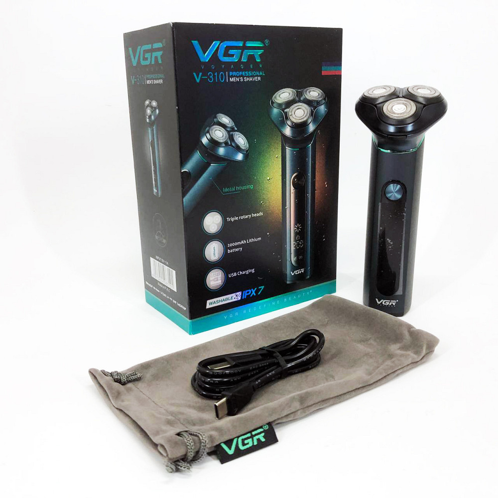 Профессиональная электробритва бритва для бороды VGR V-310, Аккумуляторная бритва для мужчин IL-76 Киев - изображение 4