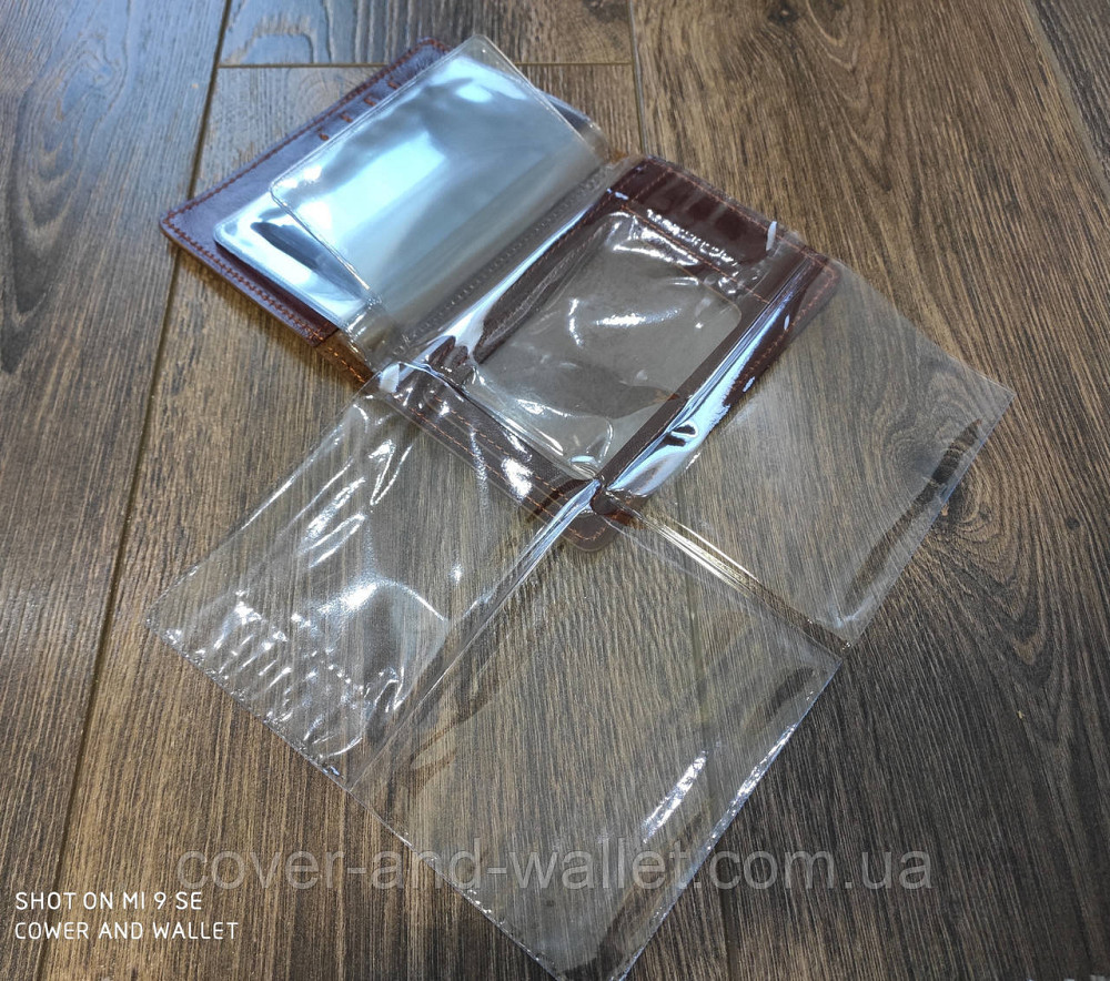 Кожаная обложка для авто документов коричневого цвета ST Leather Киев - изображение 5