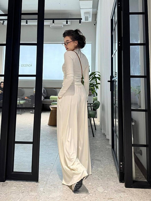 Женский стильный повседневный комплект двойка ангора Молочный, 46/48 Одесса - изображение 5