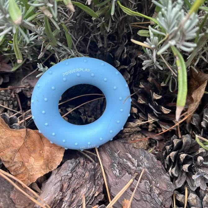 Еспандер кистьовий силіконовий PowerPlay PP-4338 Hand Grip Light 15 кг. Блакитний Каменское - изображение 5