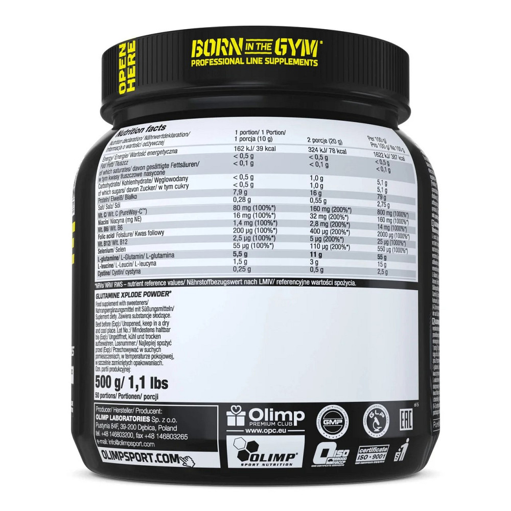 L-глутаміновий комплекс Olimp Glutamine Xplode (лимон) 500 g Луцьк - фото 2