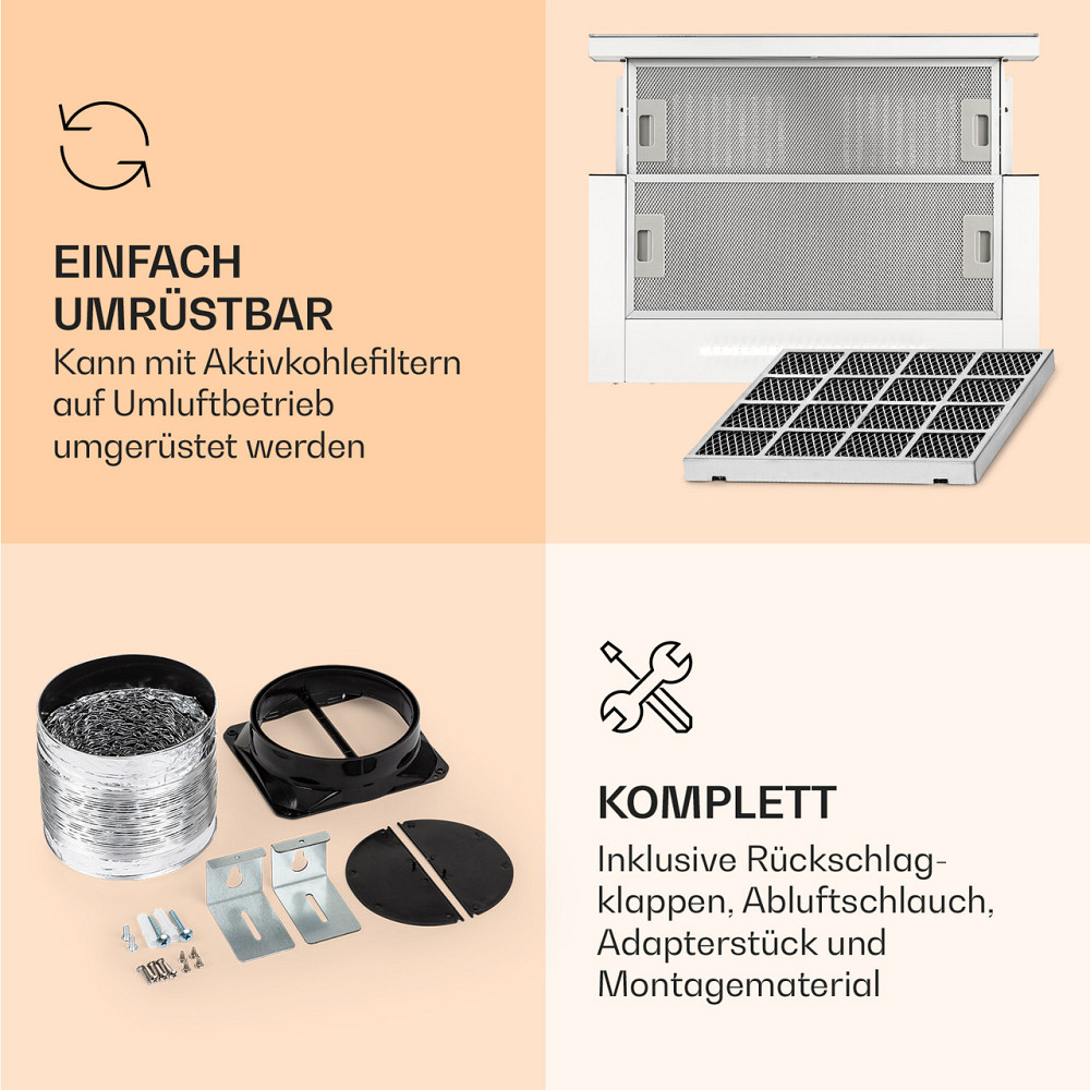 Mariana Neo 60 вытяжка с плоским экраном 60см 640 м³/ч вытяжка LED белый (Германия, читать описание) Ровно - изображение 6