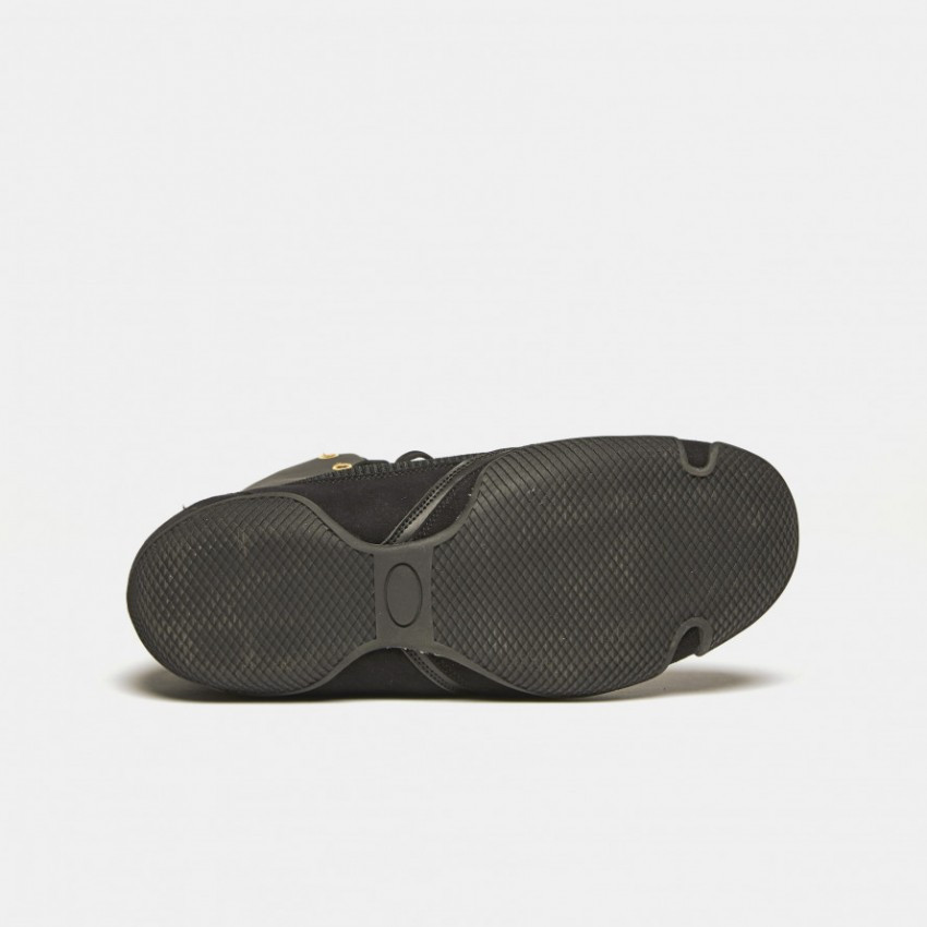 Боксерки Leone Premium 46 розмір професійні боксерські черевики середньої висоти, чорні з золотим принтом Київ - фото 5