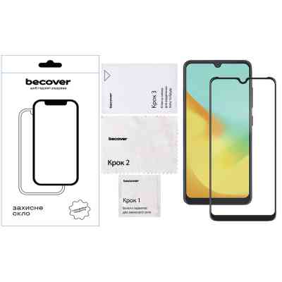 Стекло защитное BeCover ZTE Blade A35/A55 Black (712313) Винница