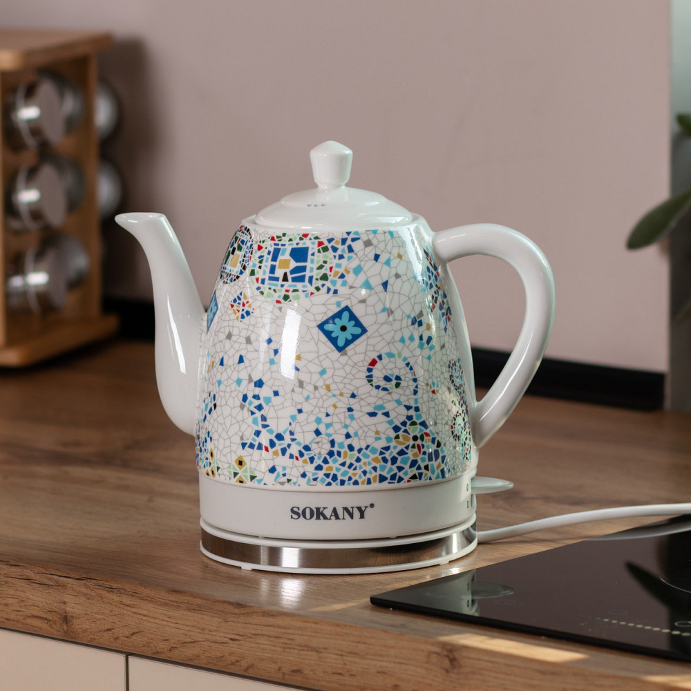 Електричний чайник Sokany SK-09008 1,5 літра безшумний Білий Коломыя - изображение 9