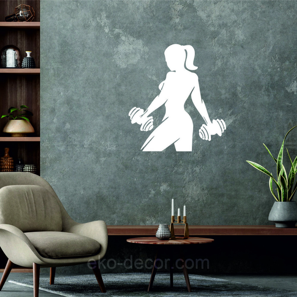 Декоративне настінне 3D Панно «Бодібілдінг» Декор на стіну з об'ємом 90*81 см, Білий Київ - фото 6