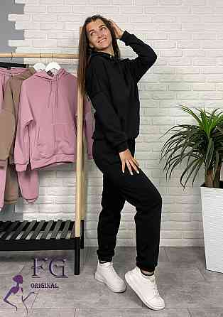 Жіночий утеплений костюм спортивний "WhyNot" оптом I Норма і батал Чорний, 42-44 Київ