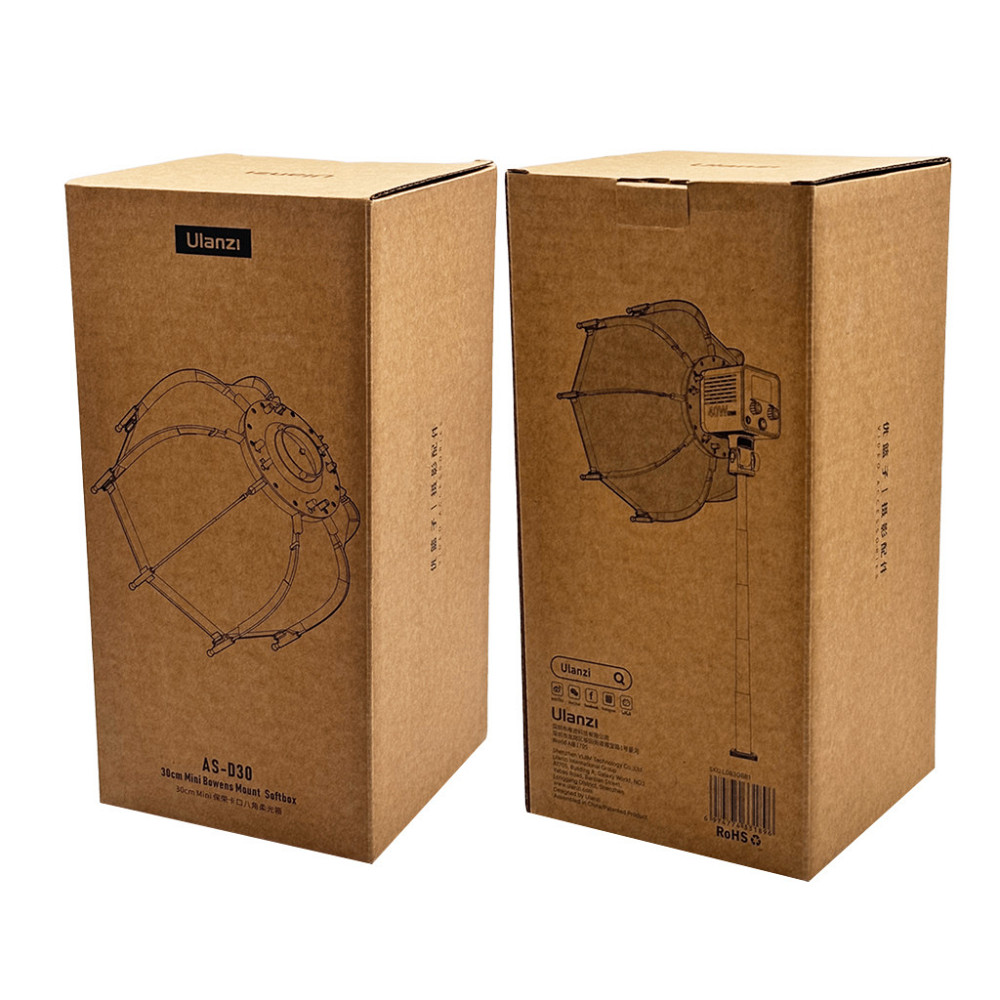Софтбокс Ulanzi AS-D30 Octagonal Softbox, 30cm, Mini Bowens Mount and Grid (UV-L083GBB1 AS-D30) Київ - фото 12