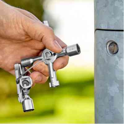 Ключ KNIPEX TwinKey для электрошкафов (00 11 01) Винница