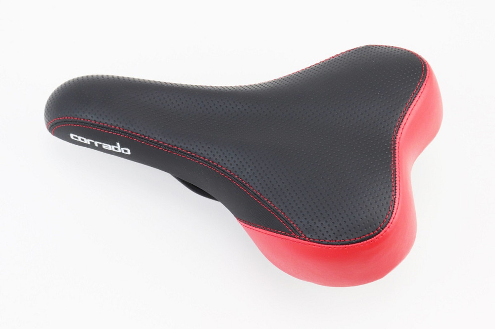Сидіння MTB 260x160мм, чорно-червоне CORRADO 6690 Київ - фото 1